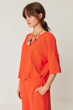 SKFK CAMISA MAITIA ROJO TEJA Fashion