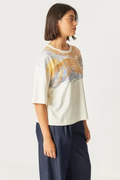 SKFK CAMISETA LARIZ-GOTS CREMA Clearance