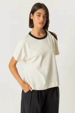 SKFK CAMISETA LIA-GOTS CREMA Fashion