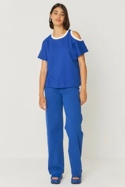 SKFK CAMISETA LIA-GOTS AZUL ÍNDIGO Fashion