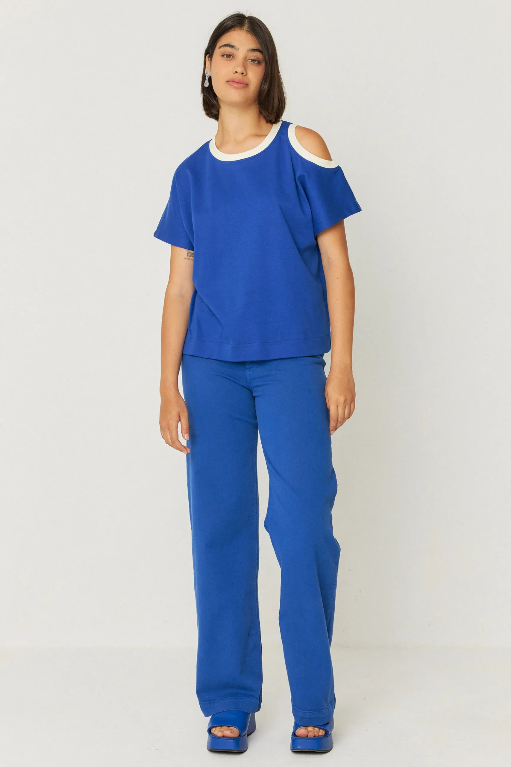 SKFK CAMISETA LIA-GOTS AZUL ÍNDIGO Fashion