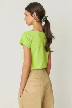 SKFK CAMISETA ZUNTZ-3-GOTS VERDE ÁCIDO Outlet