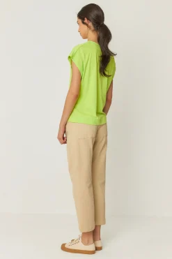SKFK CAMISETA ZUNTZ-4-GOTS VERDE ÁCIDO Discount