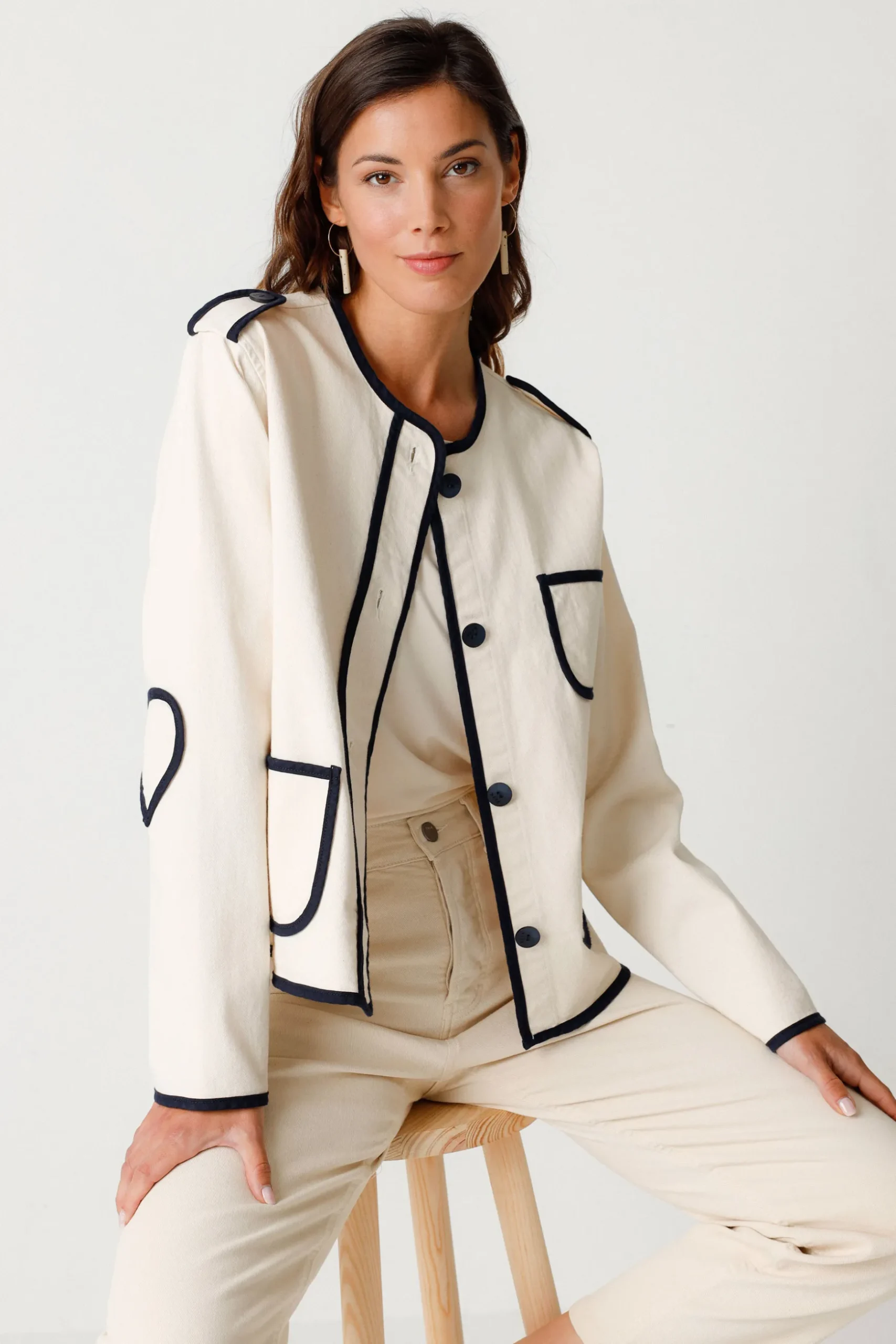 SKFK CHAQUETA AIKU CREMA Sale