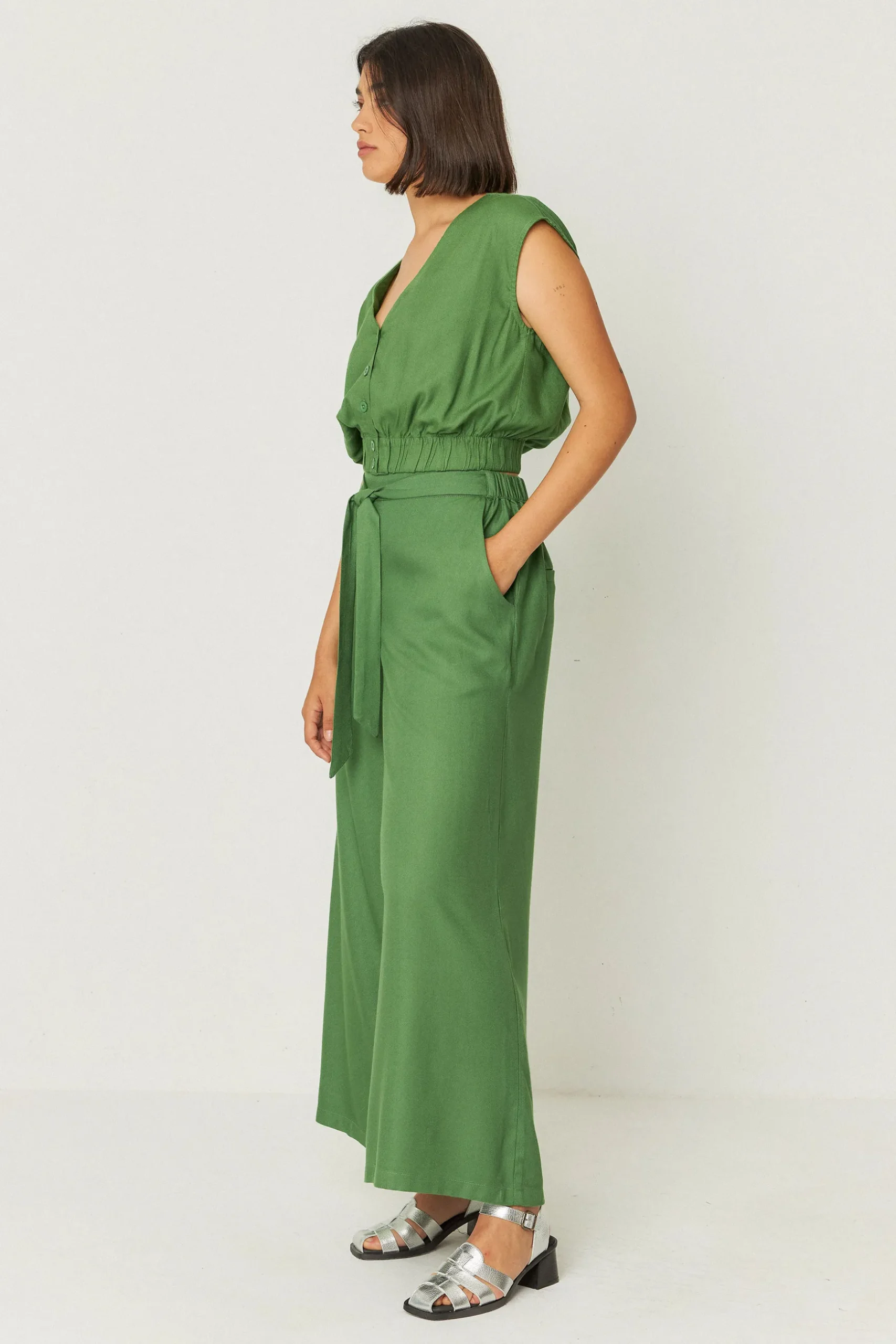 SKFK PANTALÓN DONA VERDE ALBAHACA Sale