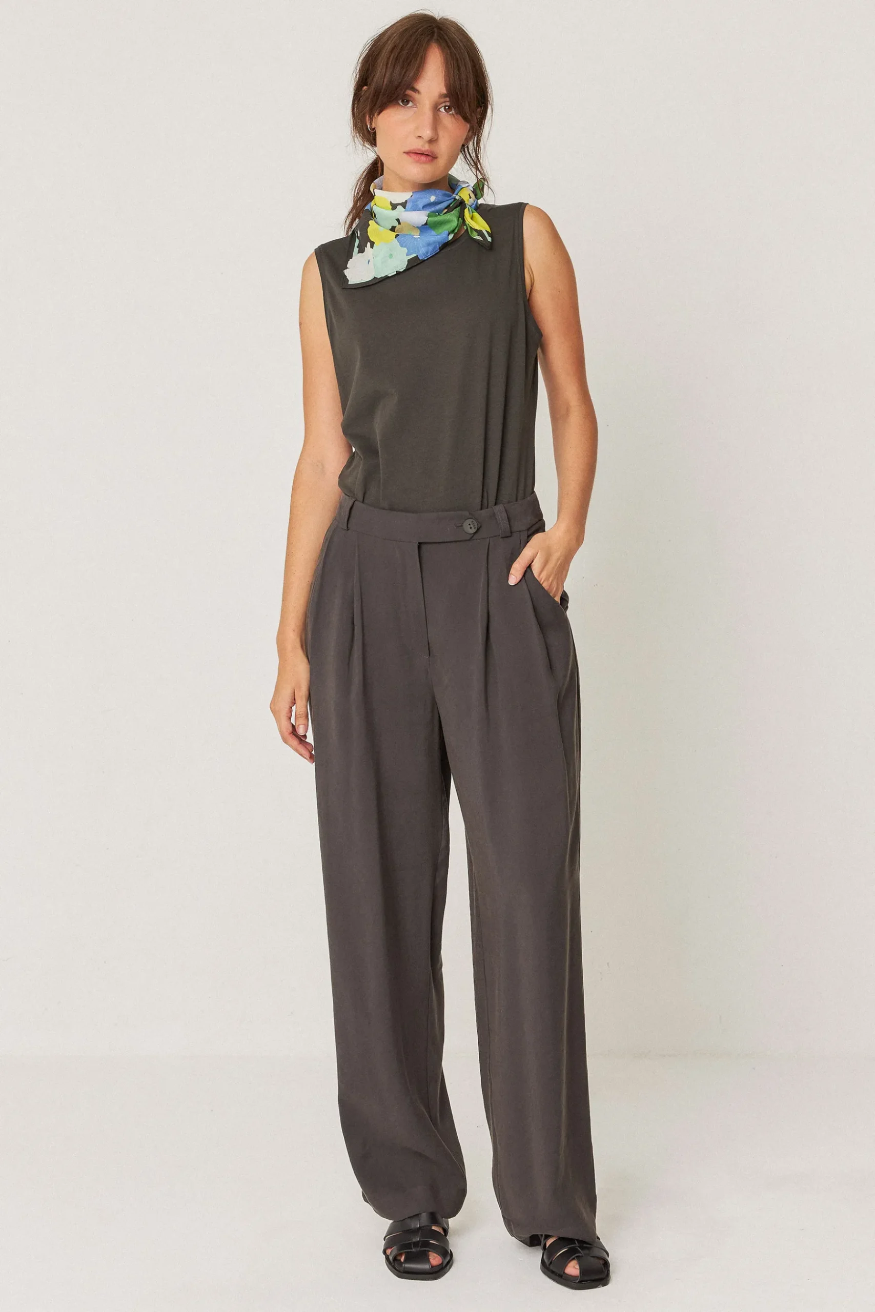 SKFK PANTALÓN HAIDE CAQUI OSCURO New