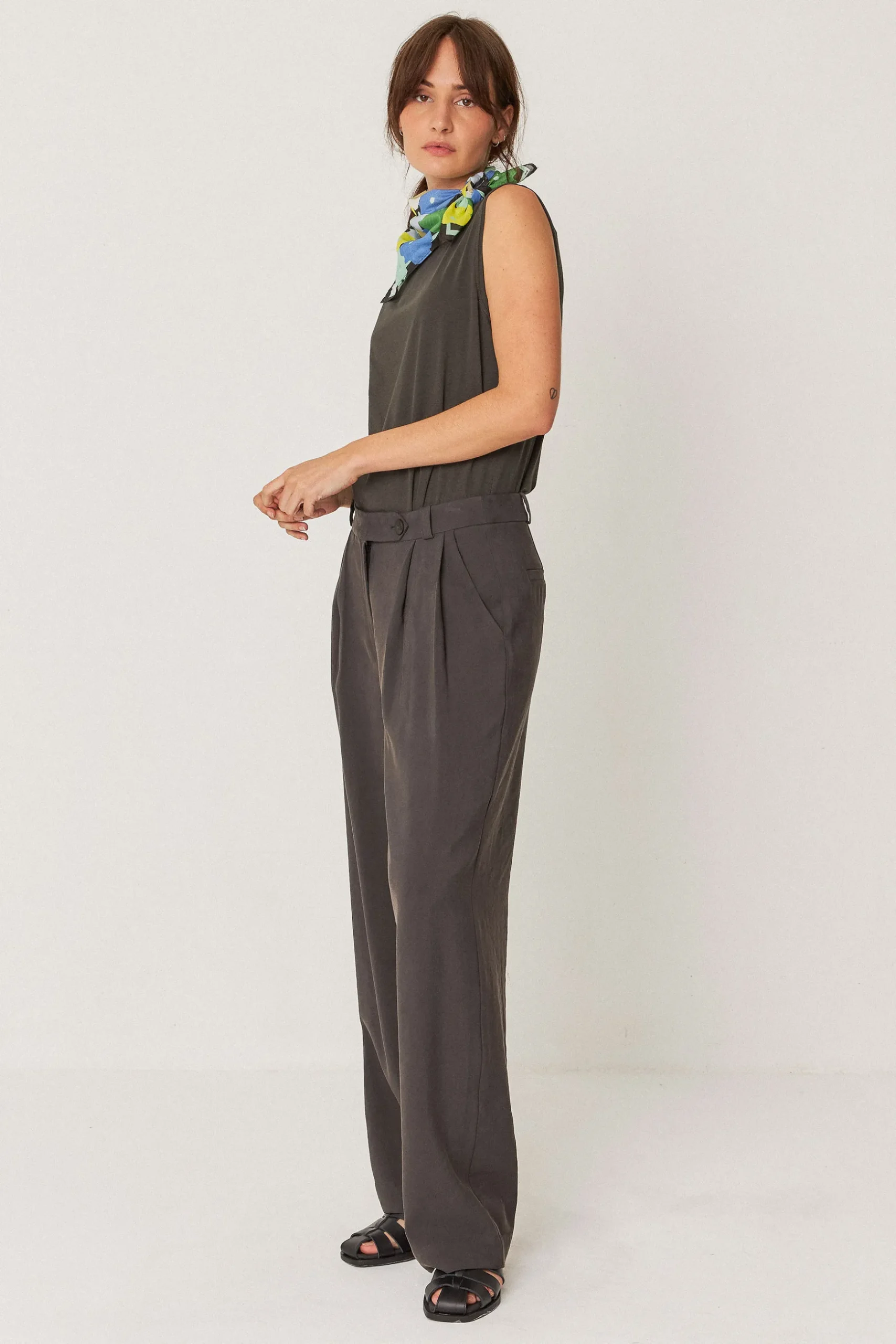 SKFK PANTALÓN HAIDE CAQUI OSCURO New