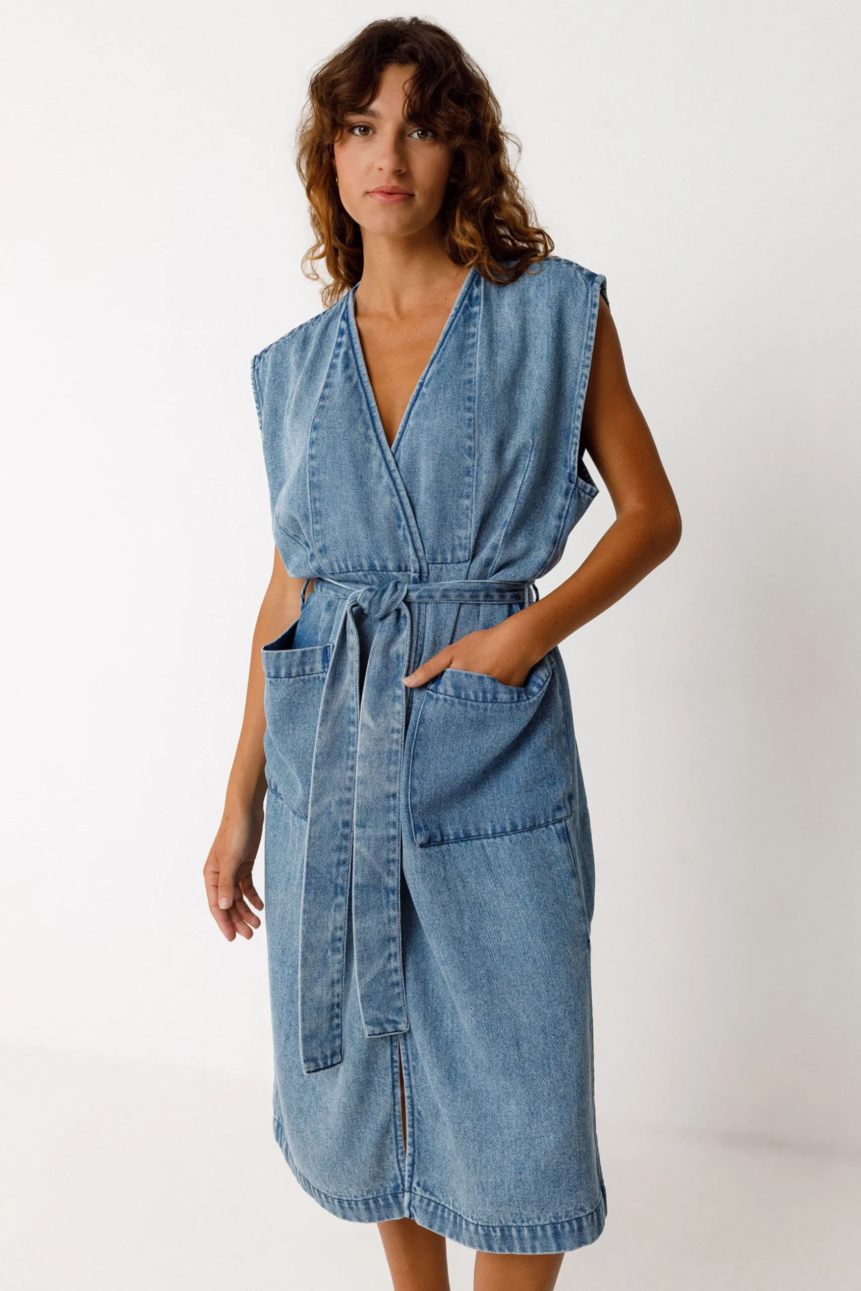 SKFK VESTIDO ADAR - FSC VAQUERO CRUDO Discount