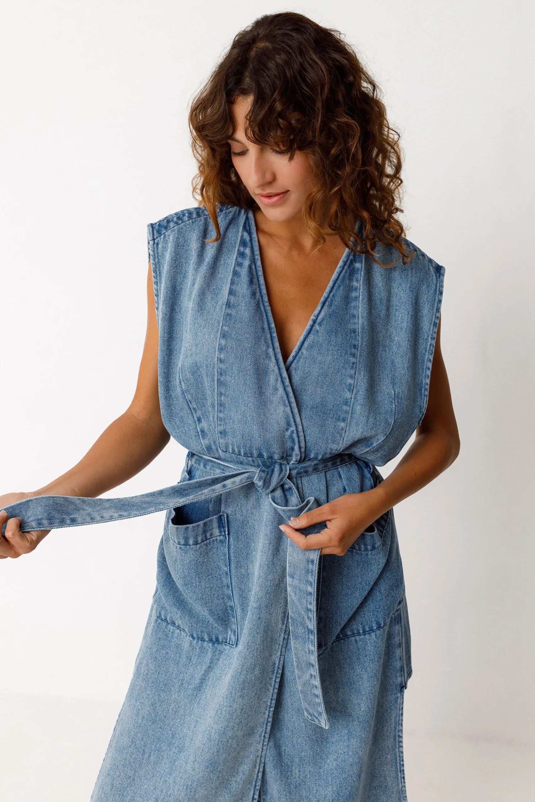 SKFK VESTIDO ADAR - FSC VAQUERO CRUDO Discount
