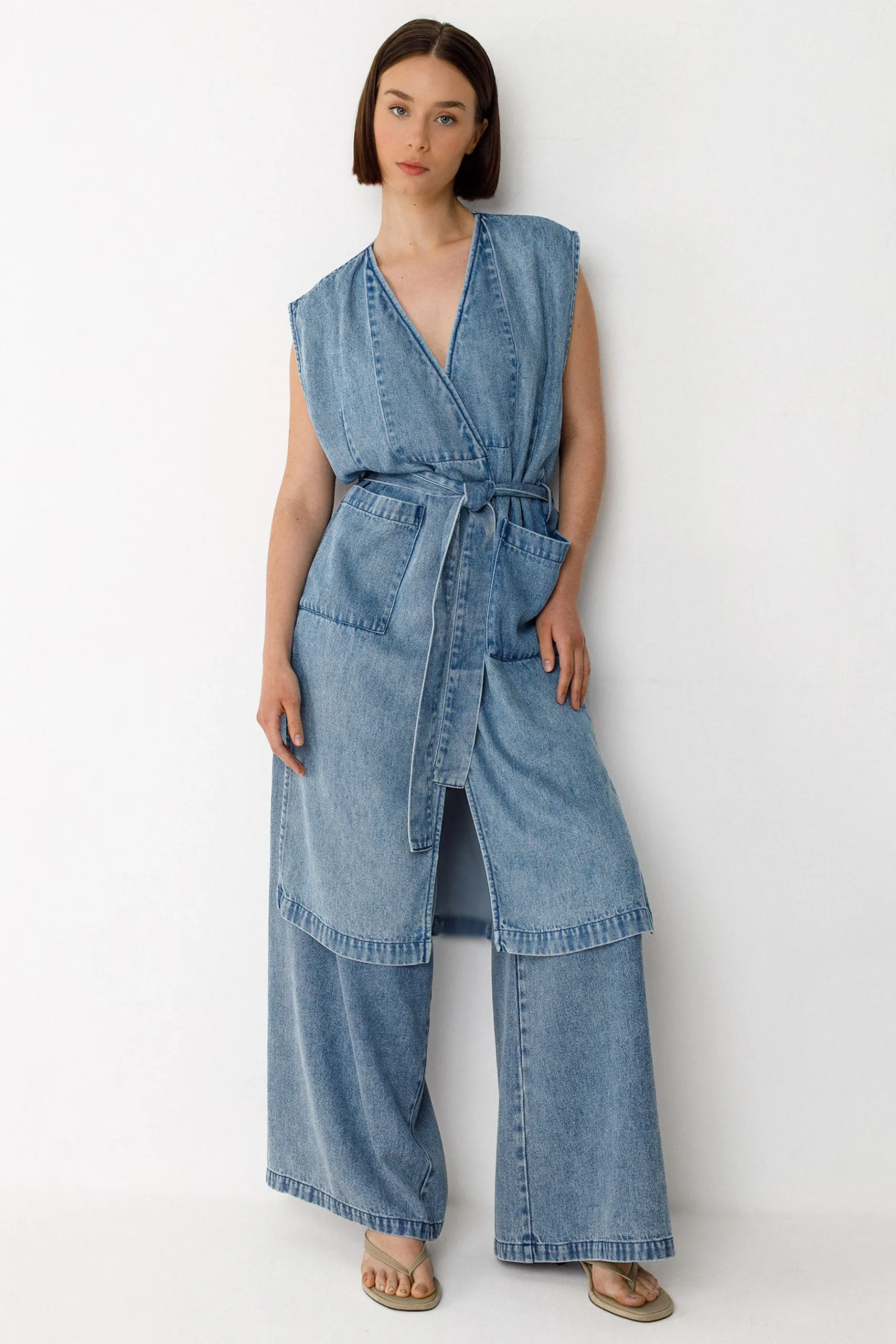 SKFK VESTIDO ADAR - FSC VAQUERO CRUDO Discount