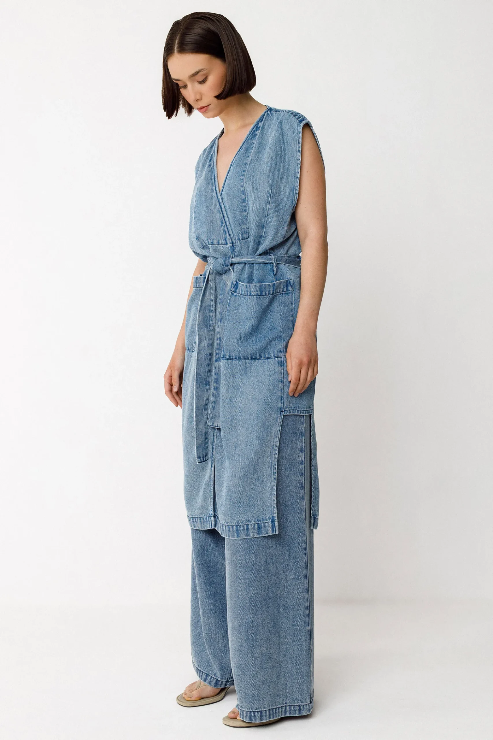 SKFK VESTIDO ADAR - FSC VAQUERO CRUDO Discount