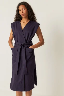SKFK VESTIDO LURRA-GOTS AZUL MARINO VIOLETA Best