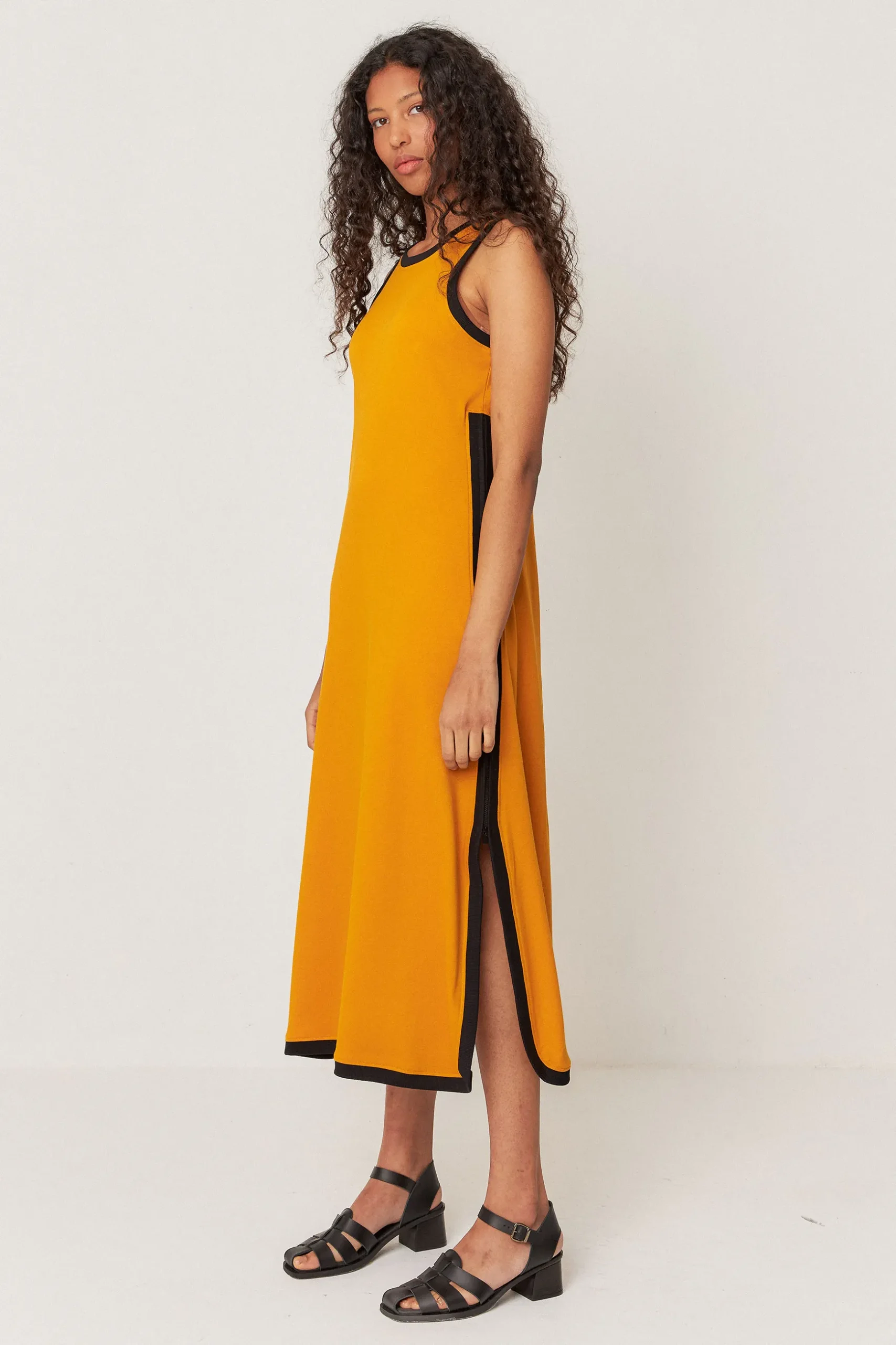 SKFK VESTIDO NAILA-GOTS CARAMELO Clearance