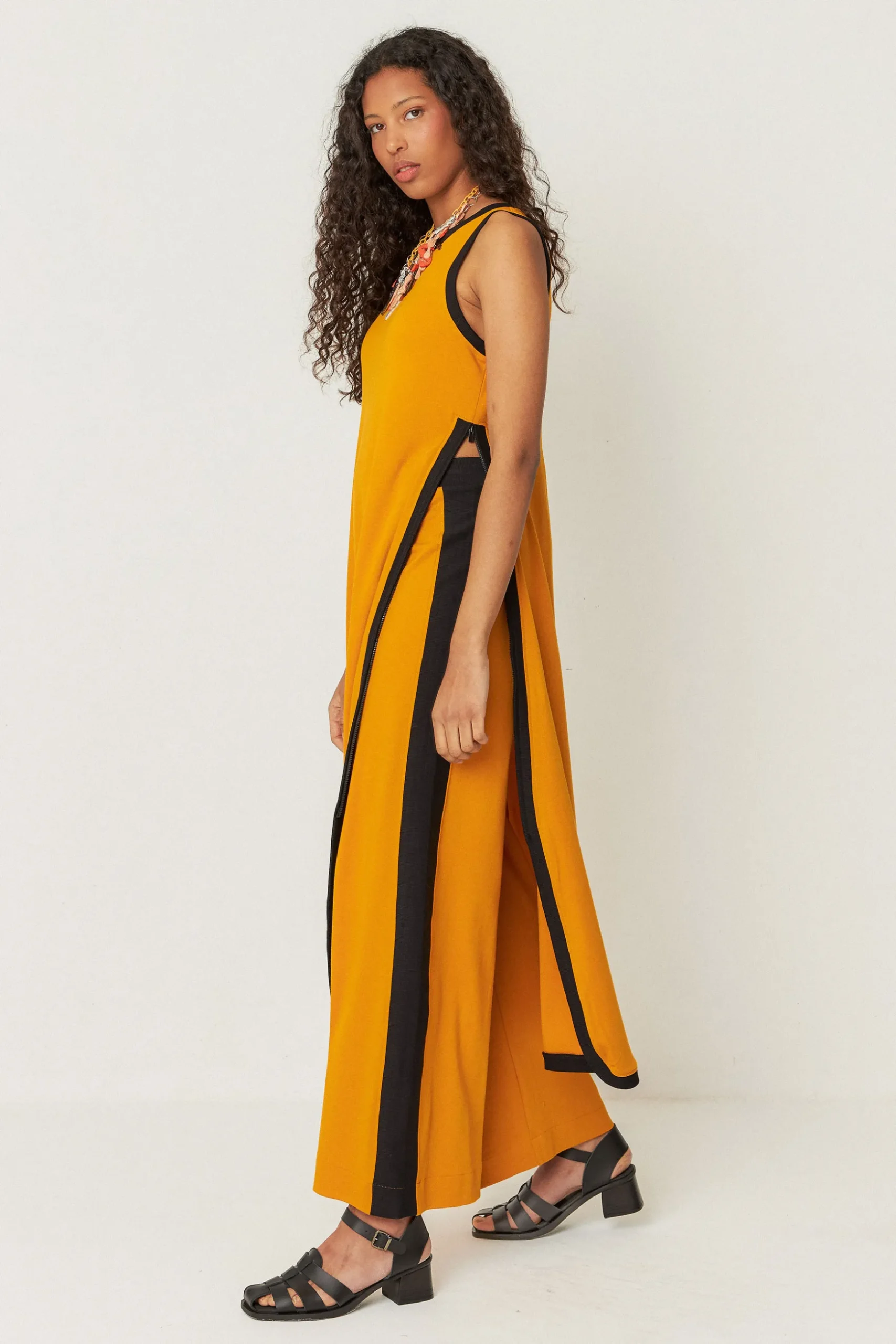 SKFK VESTIDO NAILA-GOTS CARAMELO Clearance