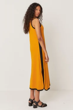 SKFK VESTIDO NAILA-GOTS CARAMELO Clearance