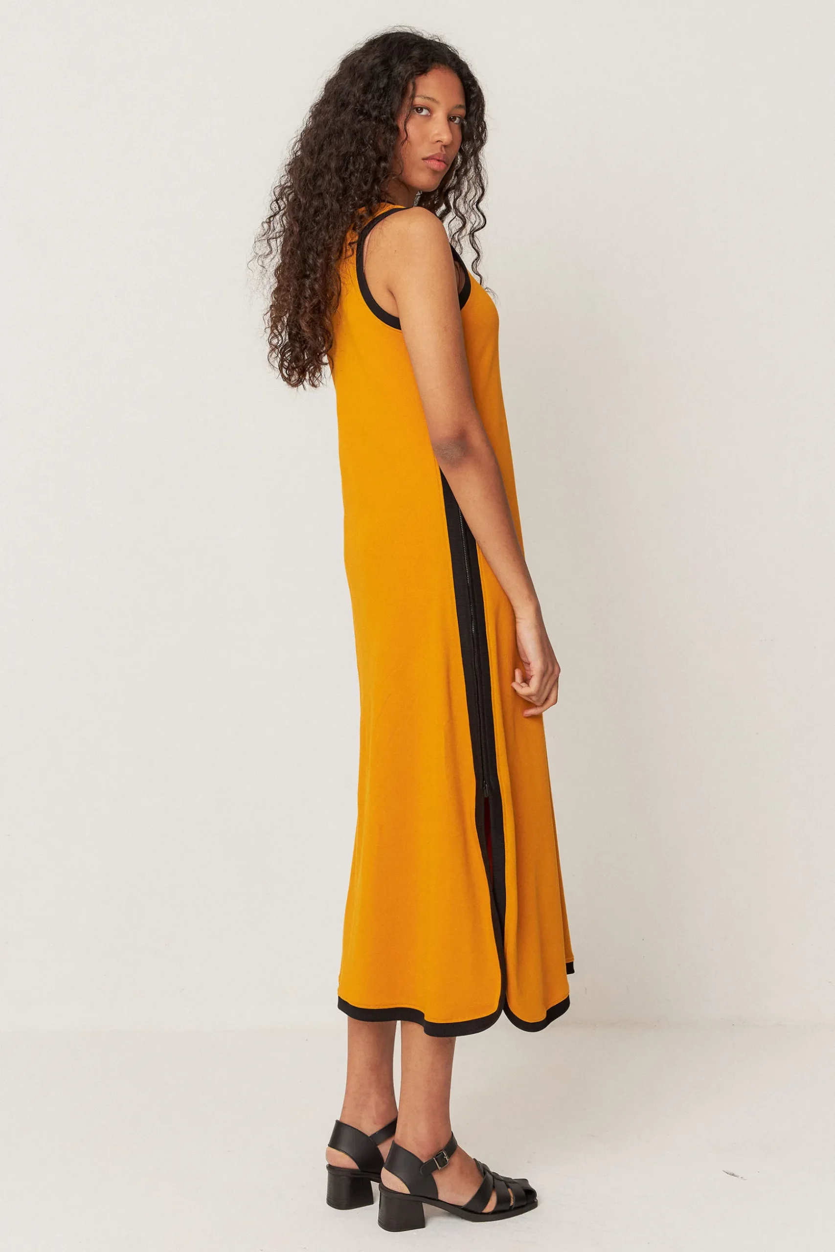 SKFK VESTIDO NAILA-GOTS CARAMELO Clearance