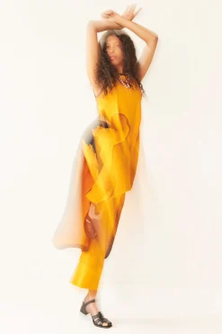 SKFK VESTIDO NAILA-GOTS CARAMELO Clearance